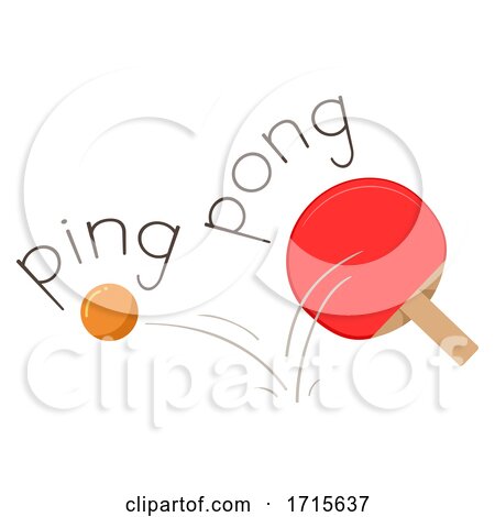 Table Tennis Onomatopoeia Ping Pong Illustration by BNP Design Studio