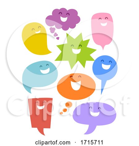 Mascots Laughing Speech Bubble Heads Illustration by BNP Design Studio