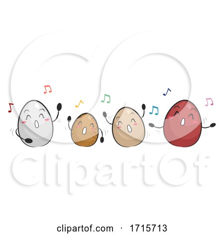 Mascot Eggs Dancing Illustration by BNP Design Studio