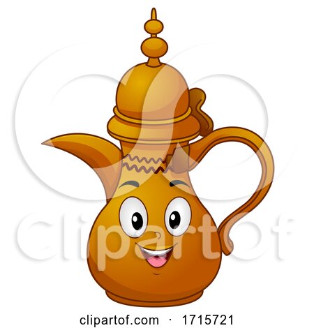 Mascot Dallah Qatar Coffee Pot Illustration by BNP Design Studio