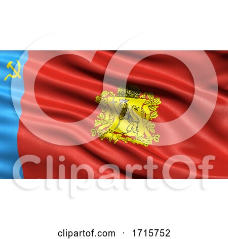 Flag of Vladimir Oblast Waving in the Wind by stockillustrations
