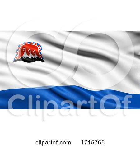 Flag of Kamchatka Krai Waving in the Wind by stockillustrations