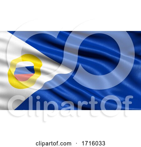 Flag of Chukotka Autonomous Okrug Waving in the Wind by stockillustrations
