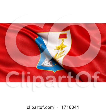 Flag of Sevastopol Waving in the Wind by stockillustrations