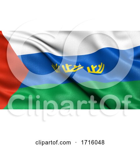 Flag of Tyumen Oblast Waving in the Wind by stockillustrations