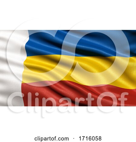 Flag of Rostov Oblast Waving in the Wind by stockillustrations