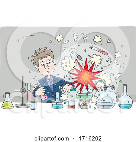 Scientist with an Explosive Experiment by Alex Bannykh