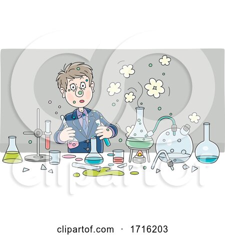 Scientist with an Explosive Experiment by Alex Bannykh