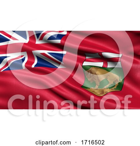 Flag of Manitoba Waving in the Wind by stockillustrations