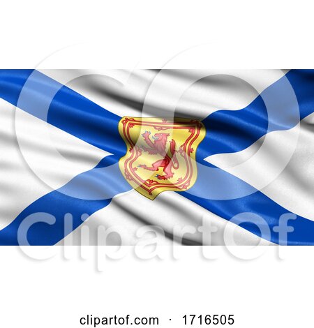 Flag of Nova Scotia Waving in the Wind by stockillustrations