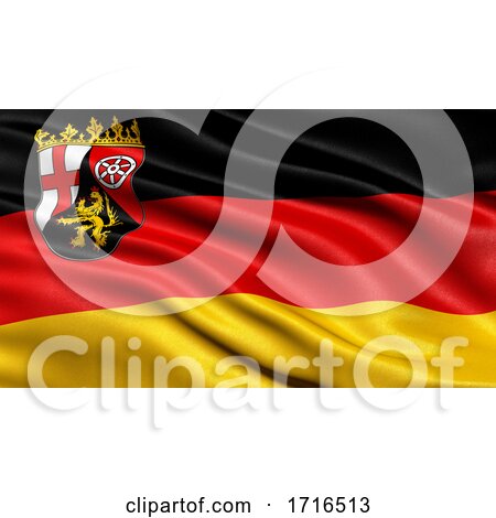 Flag of Rhineland Palatinate Waving in the Wind by stockillustrations