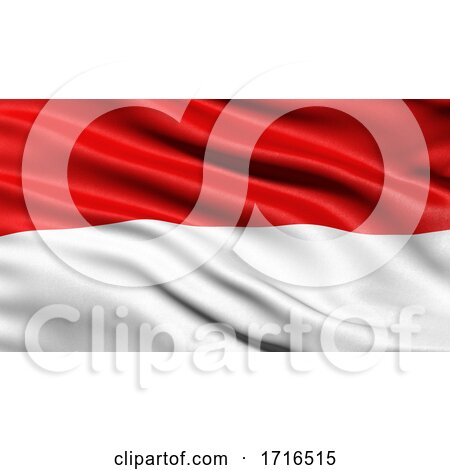 Flag of Hesse Waving in the Wind by stockillustrations