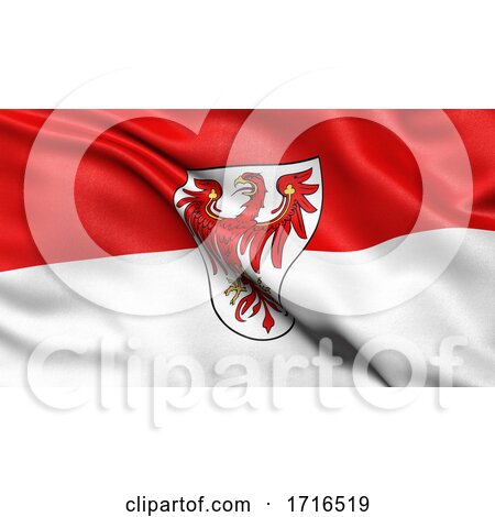 Flag of Brandenburg Waving in the Wind by stockillustrations