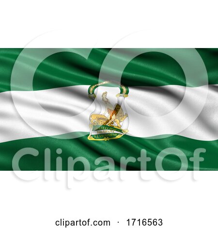 Flag of Andalusia Waving in the Wind by stockillustrations
