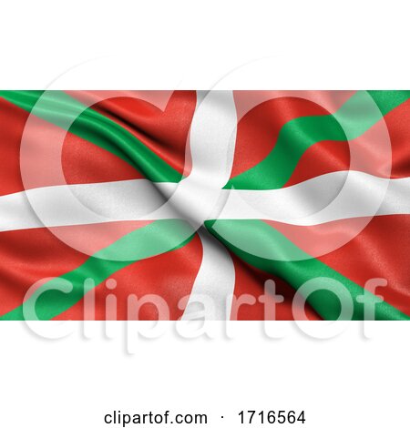 Flag of the Basque Autonomous Community Waving in the Wind by stockillustrations