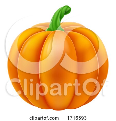 Pumpkin Halloween Cartoon by AtStockIllustration