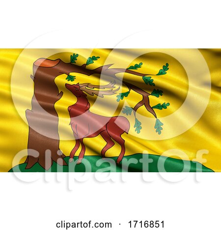 Flag of Berkshire Waving in the Wind by stockillustrations