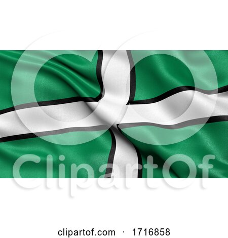 Flag of Devon Waving in the Wind by stockillustrations
