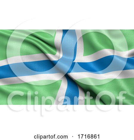 Flag of Gloucestershire Waving in the Wind by stockillustrations