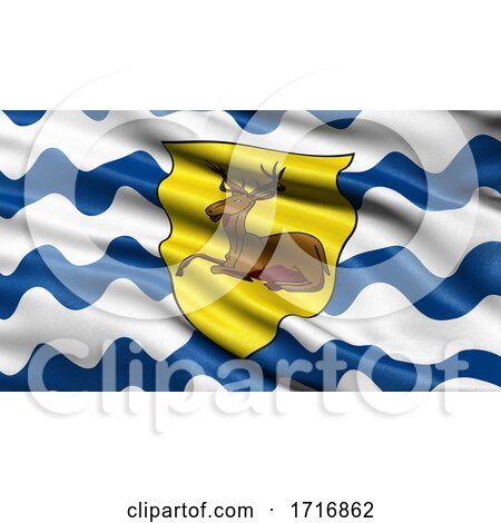 Flag of Hertfordshire Waving in the Wind by stockillustrations