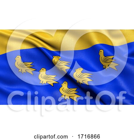 Flag of West Sussex Waving in the Wind by stockillustrations