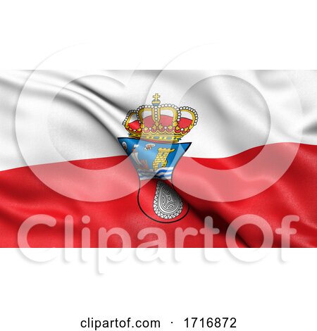 Flag of Cantabria Waving in the Wind by stockillustrations