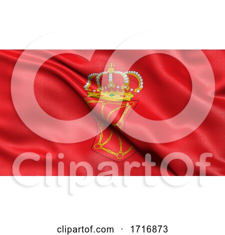 Flag of the Chartered Community of Navarre Waving in the Wind by stockillustrations