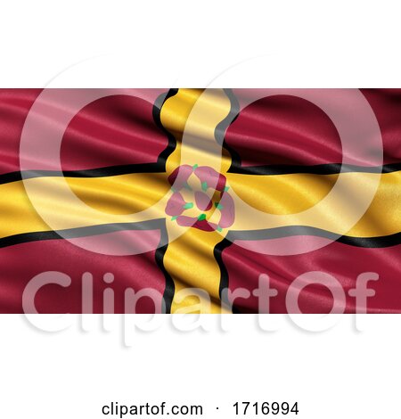 Flag of Northamptonshire Waving in the Wind by stockillustrations