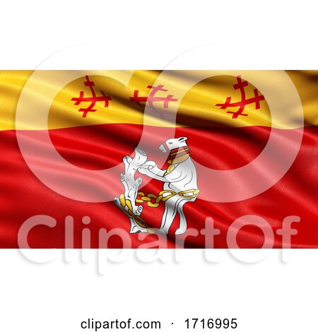 Flag of Warwickshire Waving in the Wind by stockillustrations