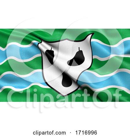 Flag of Worcestershire Waving in the Wind by stockillustrations