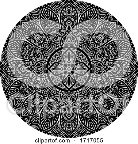 Pattern Motif Mandala Art Ornament Design Element by AtStockIllustration