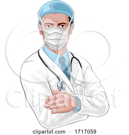 Doctor in Protective Mask Medical Concept by AtStockIllustration