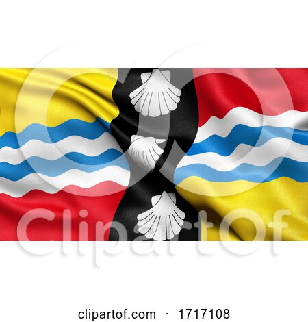 Flag of Bedfordshire Waving in the Wind by stockillustrations