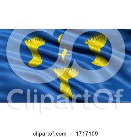 Flag of Cheshire Waving in the Wind by stockillustrations