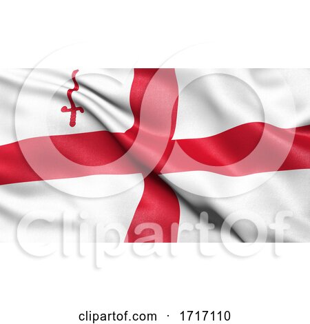 Flag of the City of London Waving in the Wind by stockillustrations