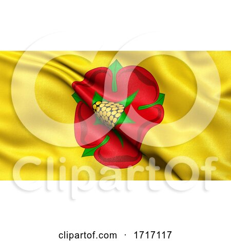 Flag of Lancashire Waving in the Wind by stockillustrations