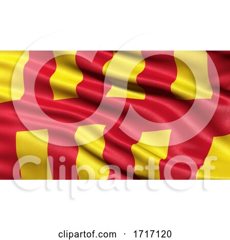 Flag of Northumberland Waving in the Wind by stockillustrations