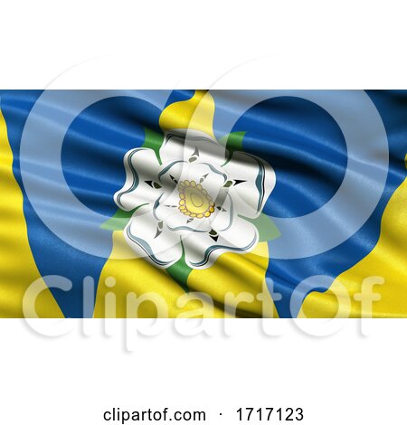 Flag of West Yorkshire Waving in the Wind by stockillustrations