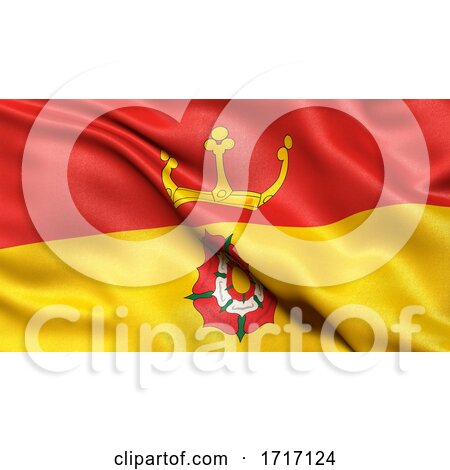 Flag of Hampshire Waving in the Wind by stockillustrations