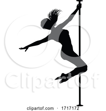 Pole Dancer Woman Silhouette by AtStockIllustration