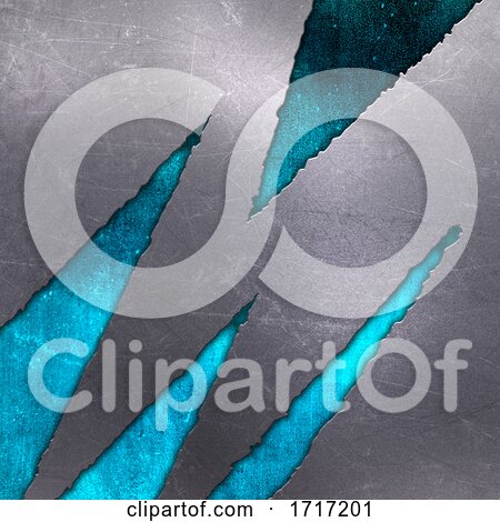 Abstract Cracked Metal Texture on a Blue Grunge Background by KJ Pargeter