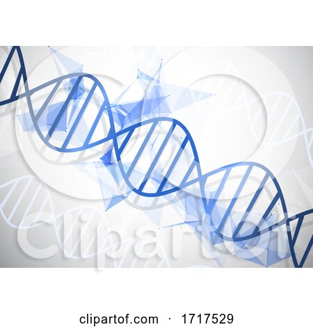 Medical Background with Abstract DNA Strands by KJ Pargeter