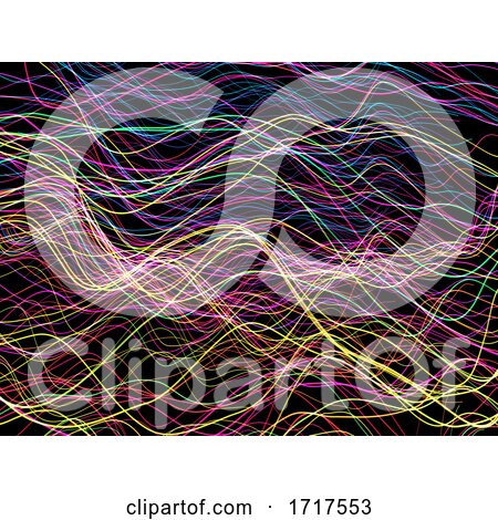 3D Abstract Background with Chaotic Coloured Lines by KJ Pargeter