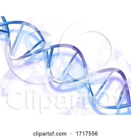 3D Abstract Medical Background with DNA Strand by KJ Pargeter