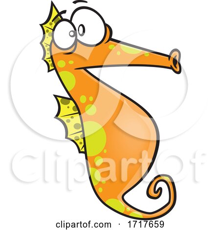 Cartoon Seahorse by toonaday