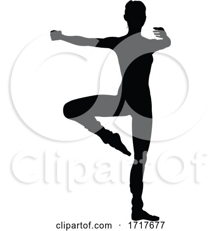 Dancing Ballet Dancer Silhouette by AtStockIllustration