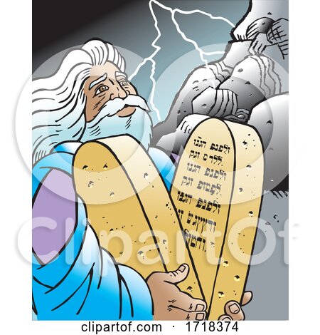 Moses with the Tend Commandments by Johnny Sajem