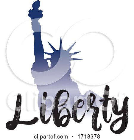 Gradient Statue of Liberty with Text by Johnny Sajem