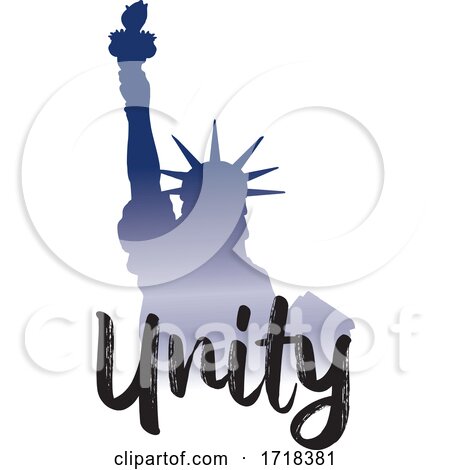 Gradient Statue of Liberty with Unity Text by Johnny Sajem