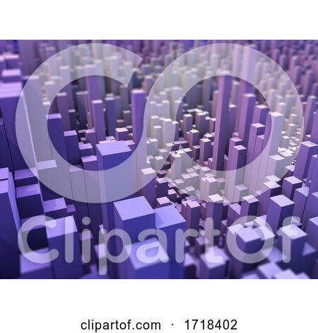 3D Abstract Landscape Background with Extruding Blocks by KJ Pargeter